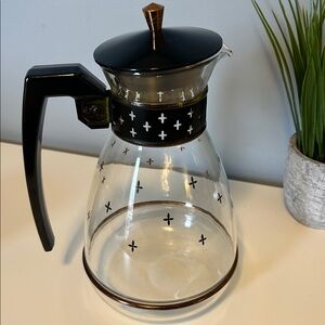 Vintage Silex Glass Coffee Carafe 
Mid-Century Atomic Design